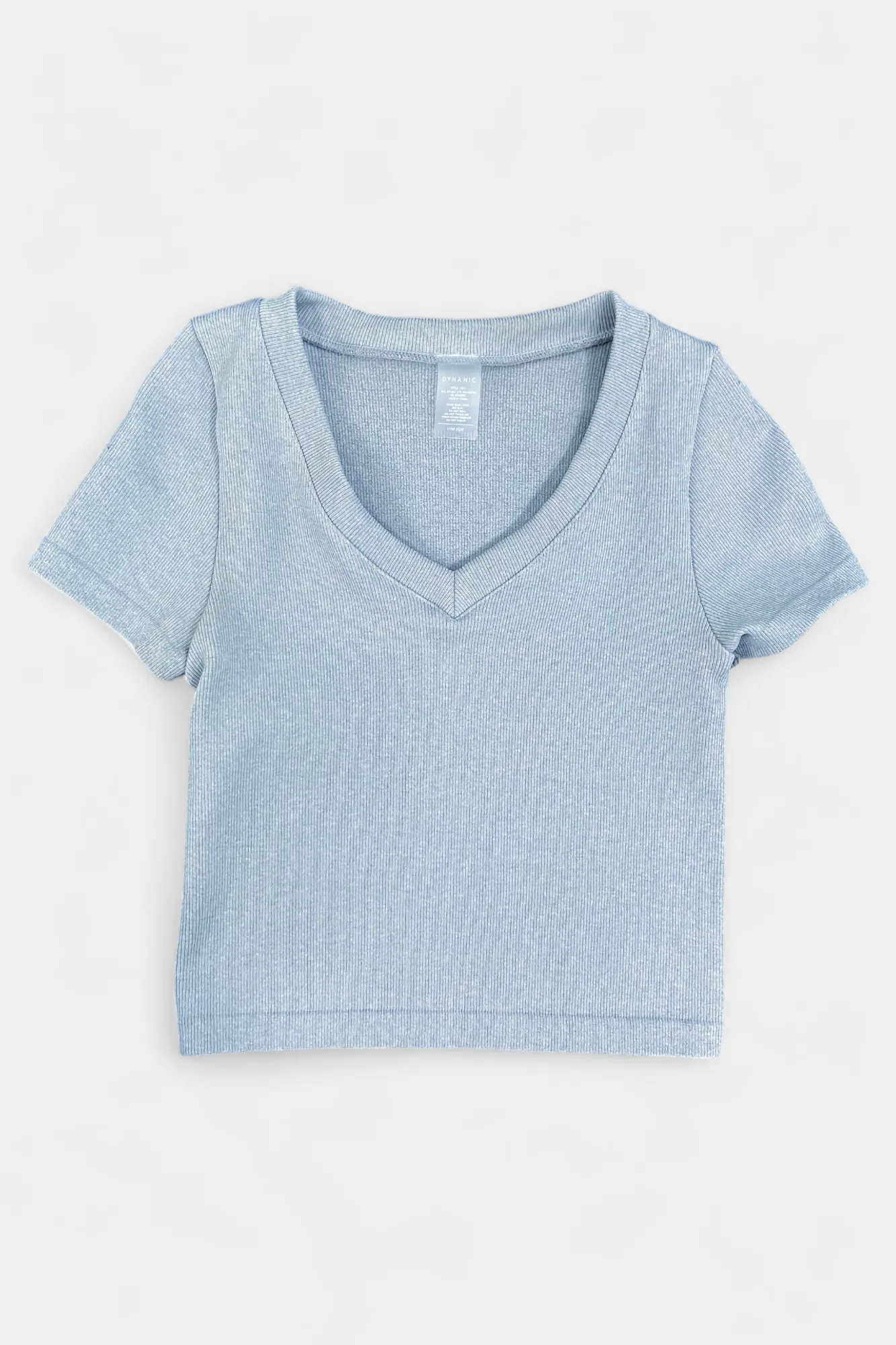 Ribbed V Neck Top