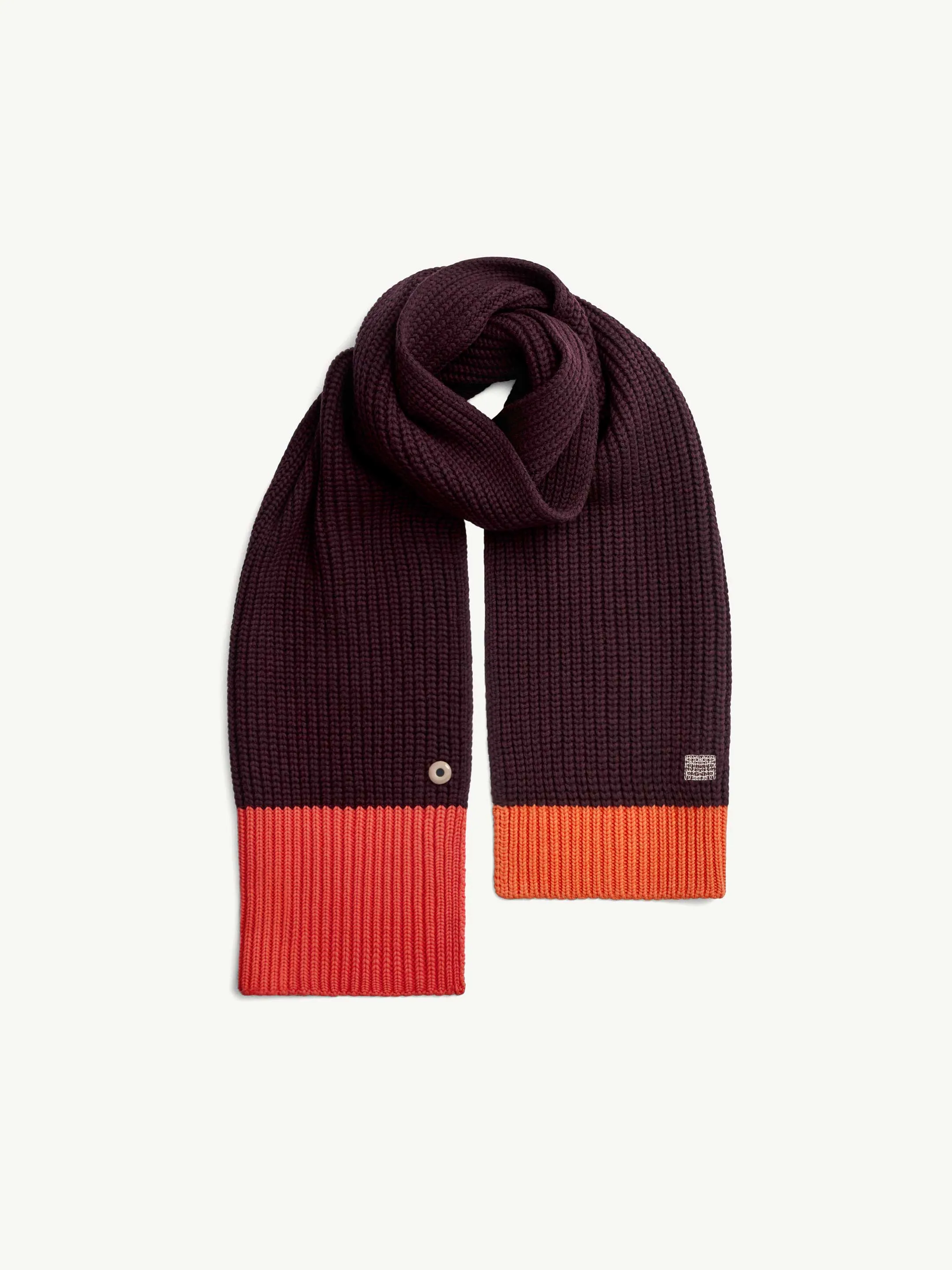 The Scarf - Konini Burgundy Block