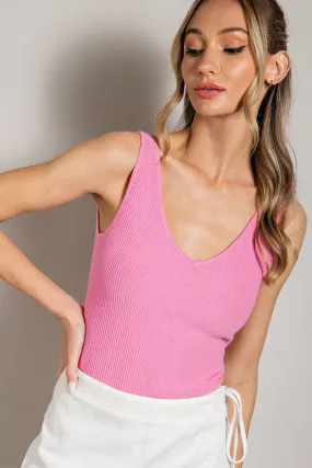 Very Ribbed Tank - Pink