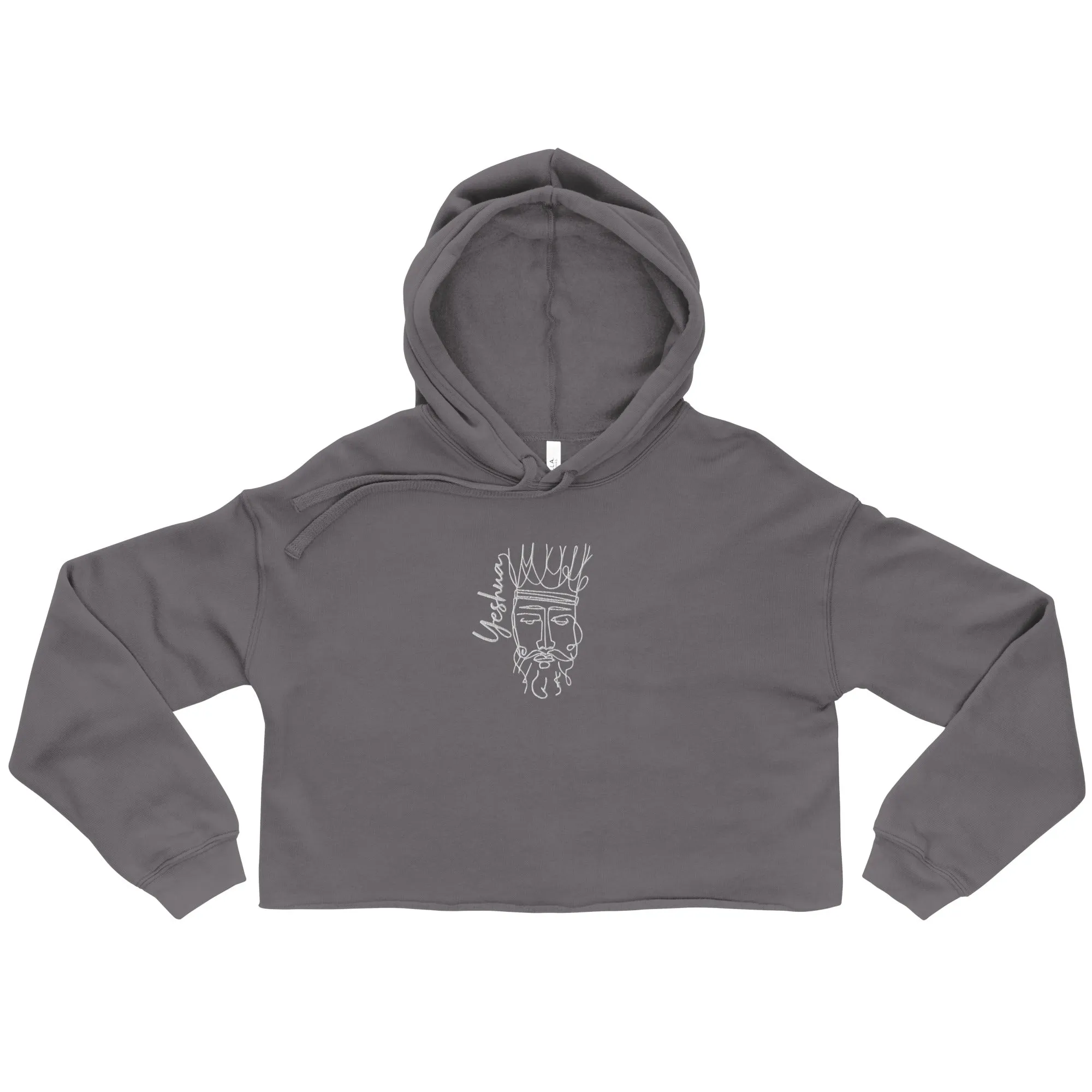 Yeshua Embroidery Crop Hoodie